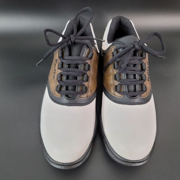 FJ FootJoy GreenJoys Men Sz 7 M Golf Shoe Soft Spikes White Brown 45516 EUC - Picture 5 of 12